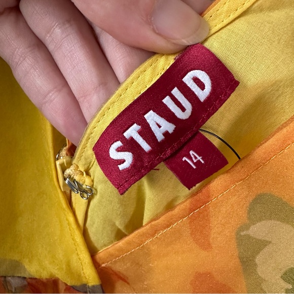 STAUD Dandelion Dress in California Poppy Goldie SZ US 14 - Picture 7 of 11